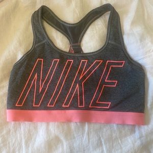 Nike sports bra Large size L pink/gray